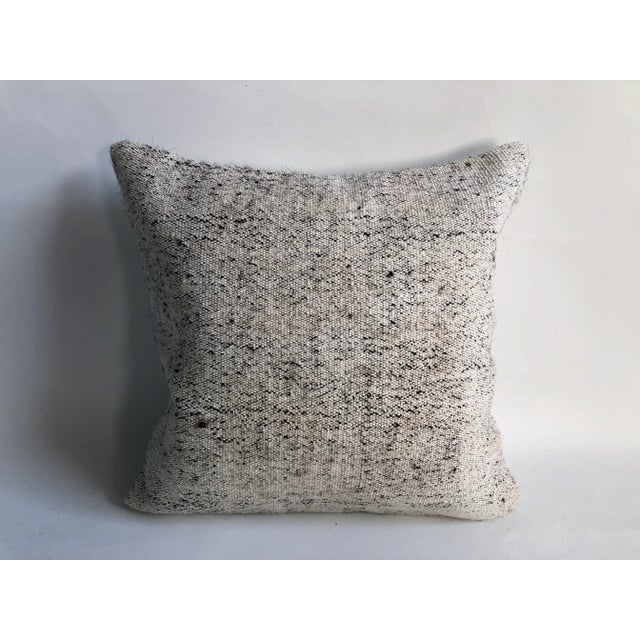 Vintage Turkish White Kilim Pillow For Sale In Phoenix - Image 6 of 6