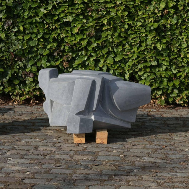 Jan Keustermans, Abstract Sculpture, Belgian Blue Stone For Sale - Image 14 of 14