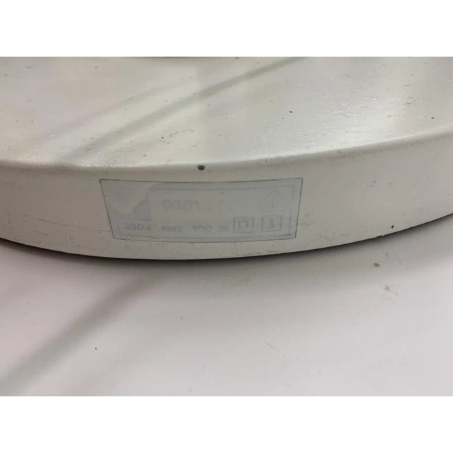 1970s Vintage White Gold Floor Lamp Glass Globe, 1970s For Sale - Image 5 of 11