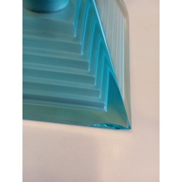 Blue Pyramid Lamps by Paolo Piva for Mazzega, 1980s, Set of 2 For Sale - Image 10 of 11