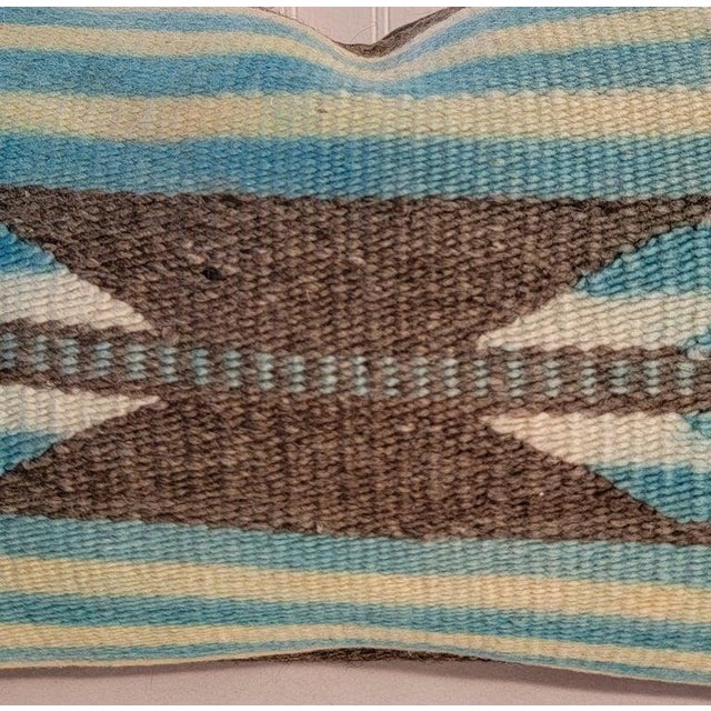 Rustic 1940s Wool Striped Bolster Pillow For Sale - Image 3 of 5