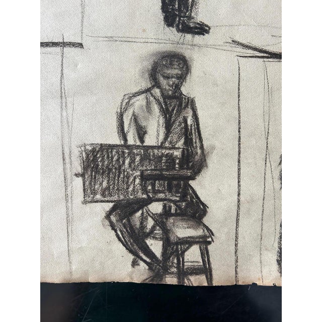 Unknow, Untitled, 1924, Charcoal on Paper, Set of 3 For Sale - Image 4 of 17