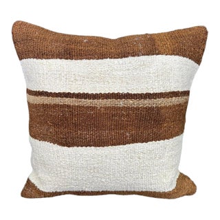 Turkish Hemp Pillow Cushion Natural Beige Brown Cushion Cover 20x20 For Sale