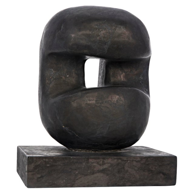 NOIR Juno Sculpture, Black Marble For Sale