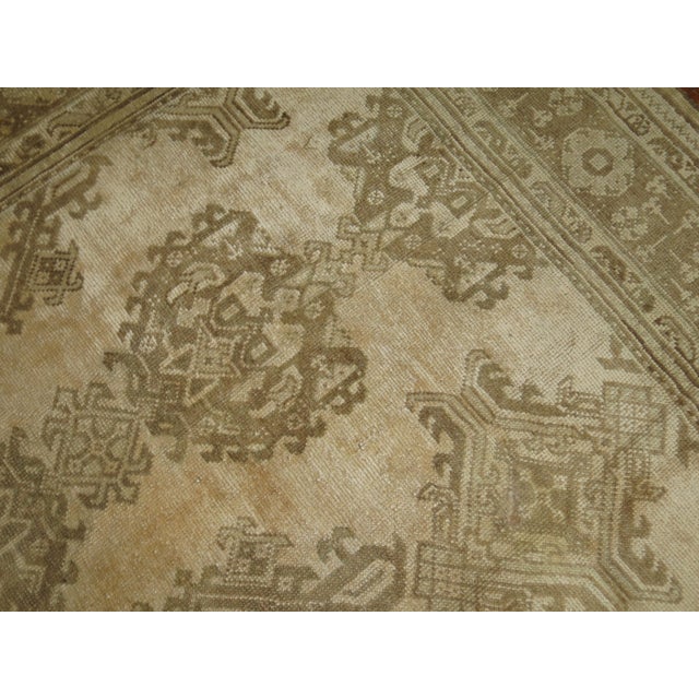 Textile Antique Zabihi Collection Turkish Oushak Neutral color Rug - 9'9" x 12'2" For Sale - Image 7 of 8