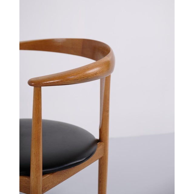 Black Armchair in Oak and Black Leather by Vilhelm Wohlert, 1960s For Sale - Image 8 of 9