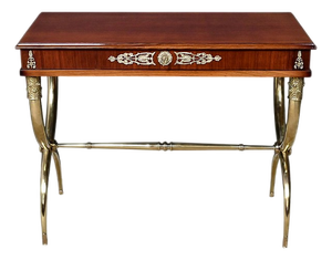 Empire Style Mahogany Veneer Console Table, Early 20th Century