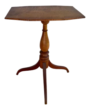 19th C. New England Federal Tilt-Top Tripod Table.