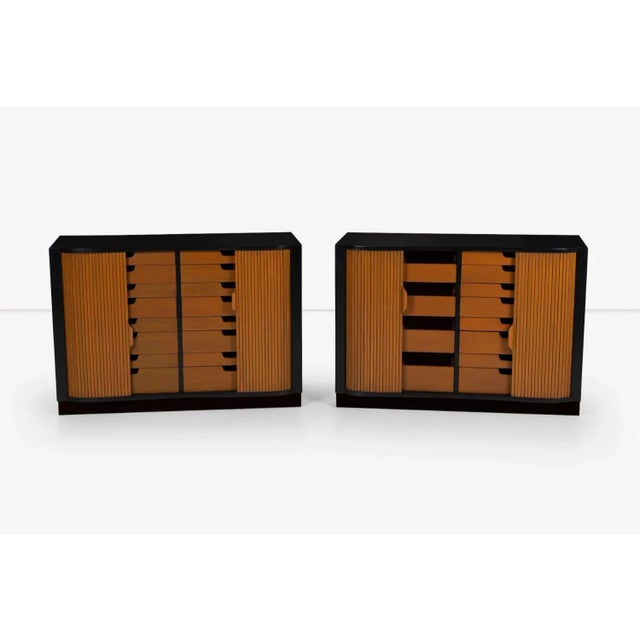 Edward Wormley Mr. And Mrs. Tambour Chests - Set of 2 For Sale In Chicago - Image 6 of 13