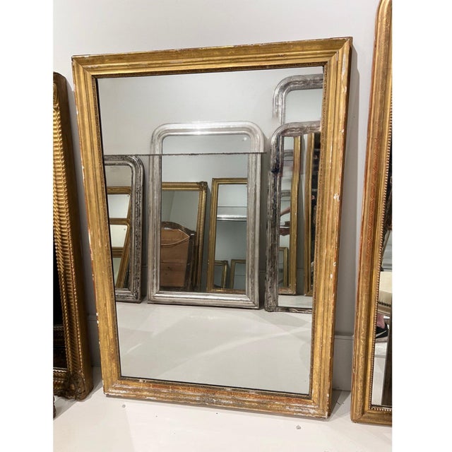 19th Century French Louis XVI Gilded Mirror For Sale In New Orleans - Image 6 of 6