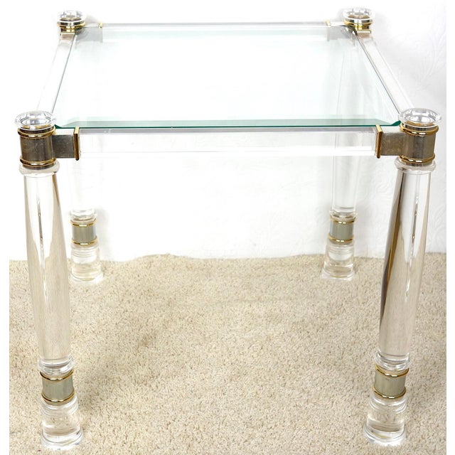 Acrylic Glass Table, 1980s For Sale - Image 3 of 8