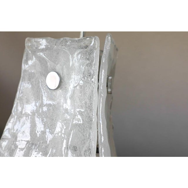 1970s Vintage Clear Ice Glass Pendant Lamp by J. T. Kalmar for Kalmar, 1960s For Sale - Image 5 of 18