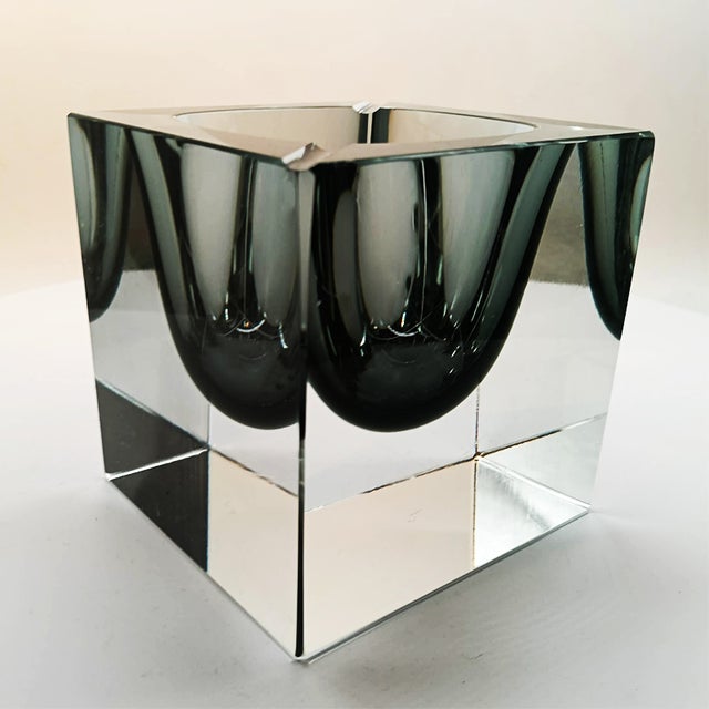 Large Cube Ashtray or Catch-All in Murano Glass by Flavio Poli for Seguso, 1960s For Sale - Image 10 of 17