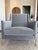 Slate Gray Rh Restoration Hardware Paget Wingback Chair in Velvet Fog For Sale - Image 8 of 18