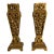 Pair of Ornate Gilt Brass Victorian-Style Candle Holders For Sale