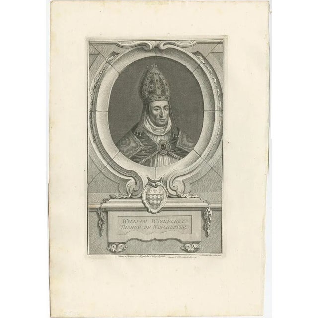 Bishop William Waynflete, 1750, Paper For Sale - Image 3 of 5