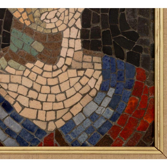 Taizan Tile Portrait of a Woman Mosaic Panel For Sale In New York - Image 6 of 9