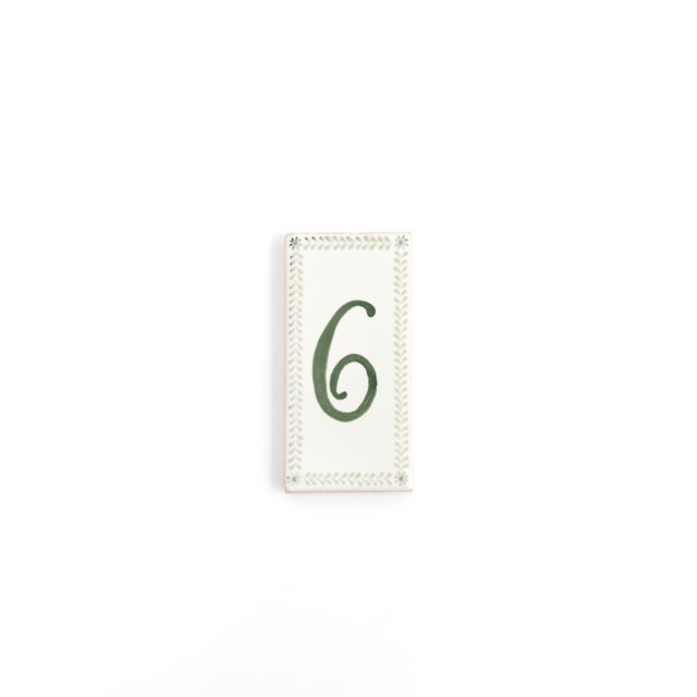 Hand-painted Tile Number, 7 For Sale - Image 9 of 17