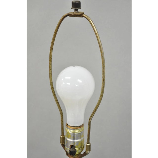 Vintage Mid Century Modern Smoked Lucite X-Base Chrome Table Lamps - A Pair For Sale - Image 9 of 10