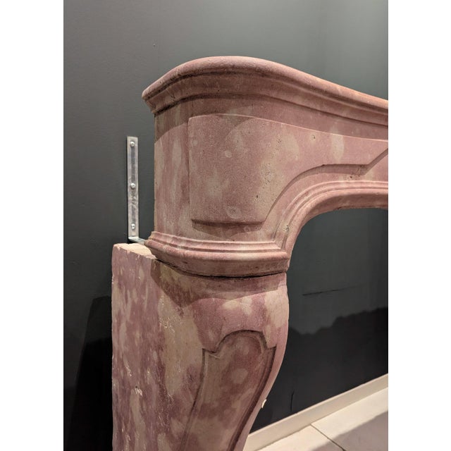 Antique French Mantelpiece in Hard Limestone, 1680 For Sale - Image 3 of 8