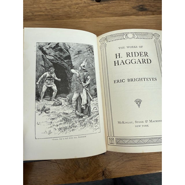 Illustration Antique Hardcover Books-Set of 11 the Works of H Rider Haggard For Sale - Image 3 of 12