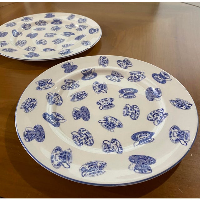 Rare Vintage Royal Grafton “China Blue” Pattern Plate For Sale - Image 4 of 8