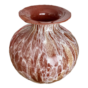 Vintage 1980s Murano Blown Glass Vase by Maestri Vetrai