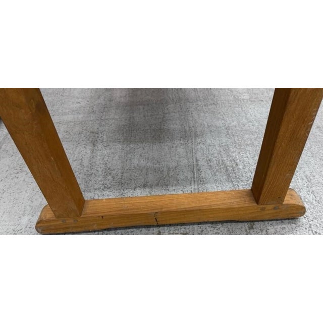 Wood Late 20th Century Barlow Tyrie English Teak Garden Bench With Slatted Top For Sale - Image 7 of 7