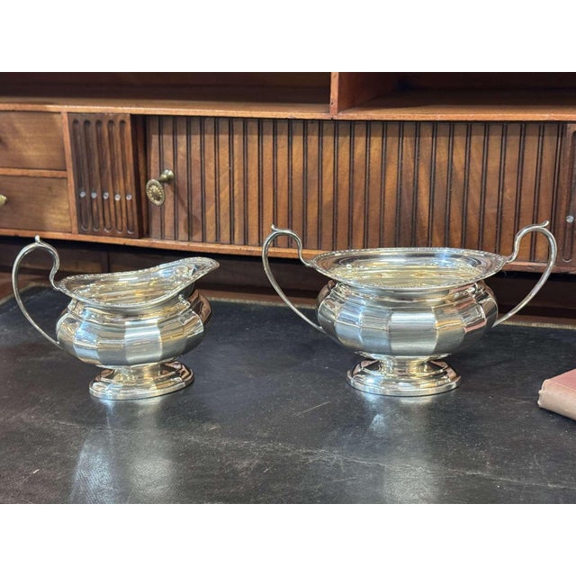 Silver Vintage English Silver-Plated Tea and Coffee Service, 1930s, Set of 3 For Sale - Image 8 of 10