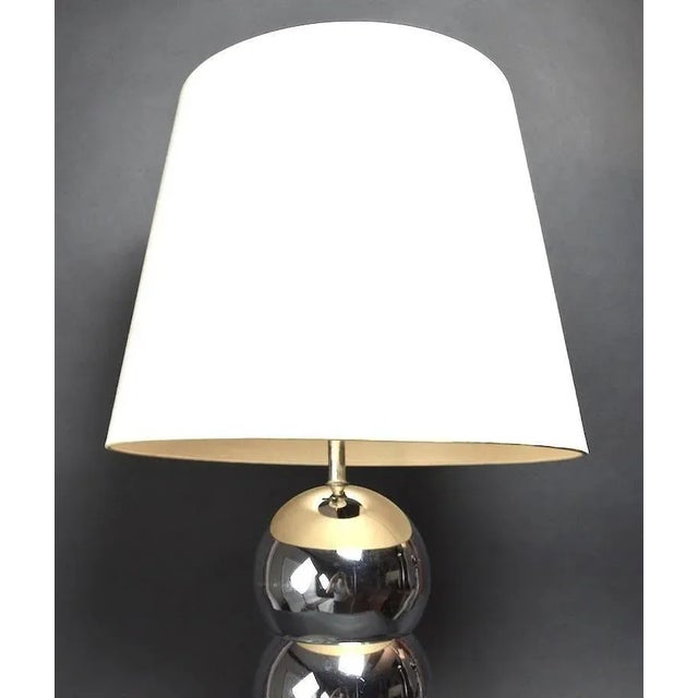 Mid-Century Modern Chrome Ball Lamp Attributed to Kovacs For Sale - Image 3 of 7