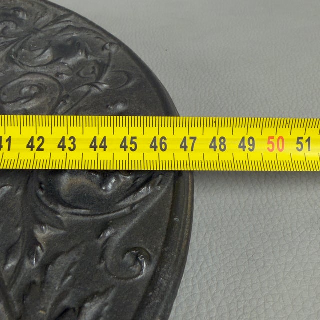 Black Antique Medallion Wall Sculpture, 1890s For Sale - Image 8 of 10