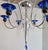 Metal 1980s Schonbek Rhiannon 6 Light Sapphire Chandelier For Sale - Image 7 of 12