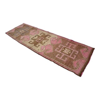 Mid 20th Century Oushak Kitchen Decor Runner Rug For Sale