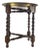 Antique English Barley Twist Table With Brass Top For Sale