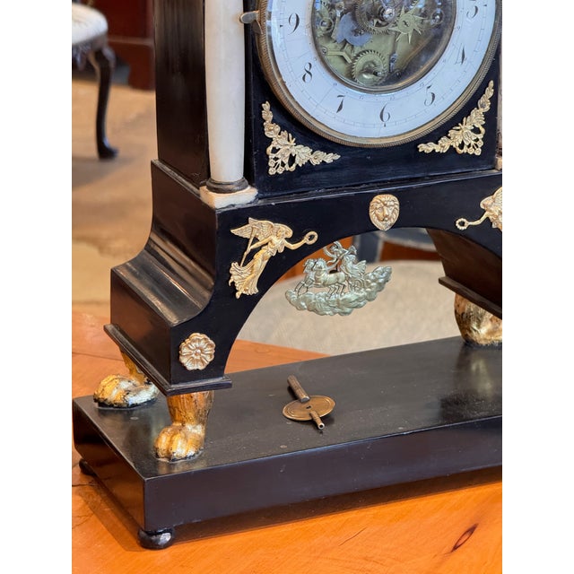 Wood Austrian Clock Circa 1830 For Sale - Image 7 of 7