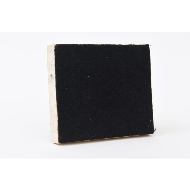 Signed Vintage Small Composition Sculpture on Travertine Base For Sale - Image 11 of 11