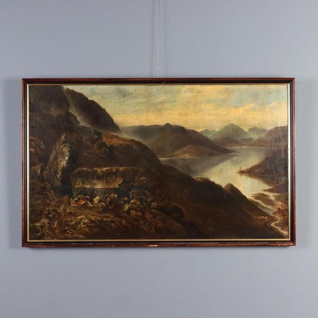 William Barry, Mountain Landscape with Lake, 1890, Oil on Canvas, Framed For Sale - Image 12 of 12