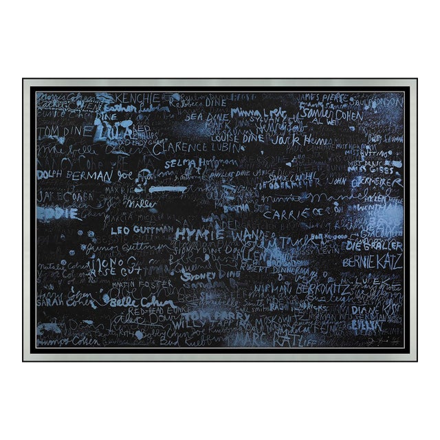1969 Cincinnati II Abstract Blue Lithograph Jim Dine For Sale