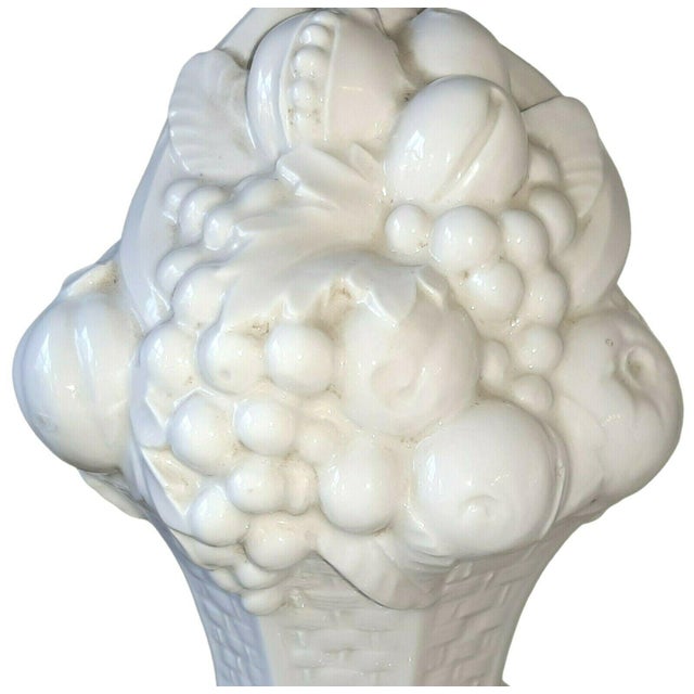 Vintage 1960s Italian Ceramic Fruit Topiary Lamps - a Pair For Sale - Image 4 of 12