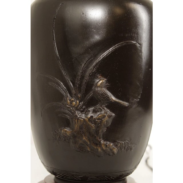 1990s Heyward House Chinoiserie Bronze Table Lamp For Sale - Image 10 of 13