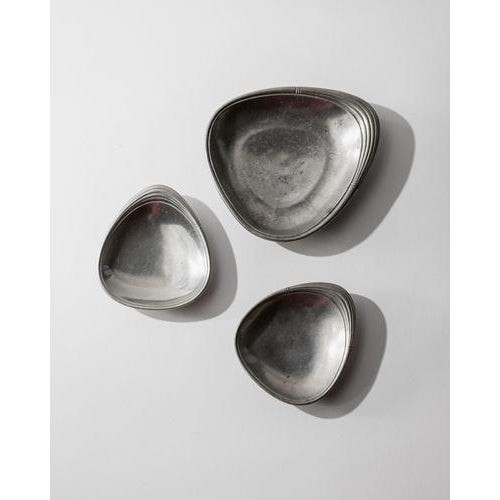 Vintage Pewter Bowls from Just Denmark, 1960s, Set of 3 For Sale - Image 10 of 11