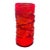 Murano Handblown Fire Red Glass Vase – Organic Cylindrical Form, Sculptural Statement Piece For Sale