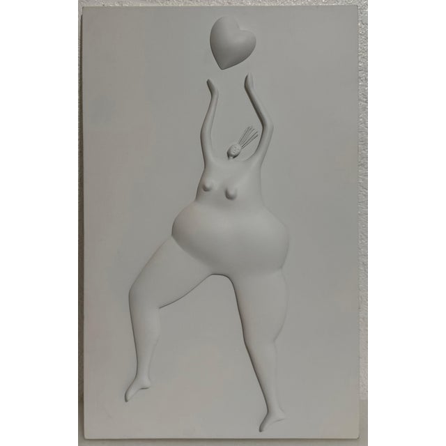 Abigail Varela, Latin American Master Abigail Varela Sculpture Relief Plaque Woman with Heart, 2008 For Sale In Miami - Image 6 of 11