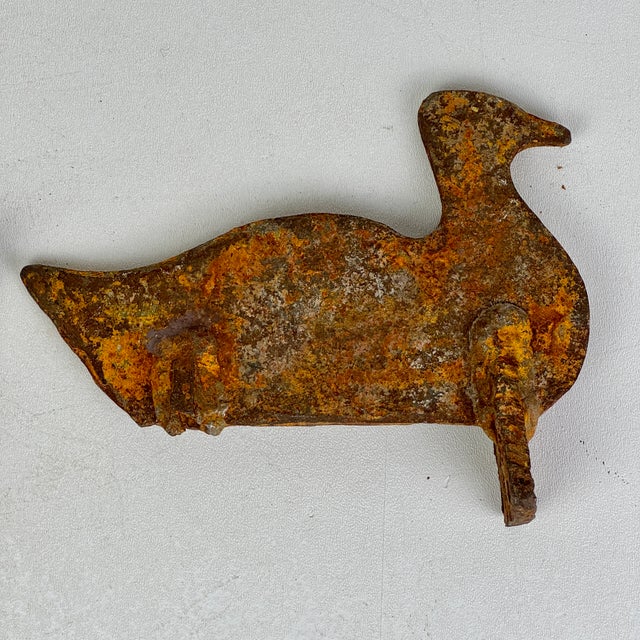 Mustard Pair of Salvaged Duck Carnival / Fairground Shooting Target With Great Patina For Sale - Image 8 of 12