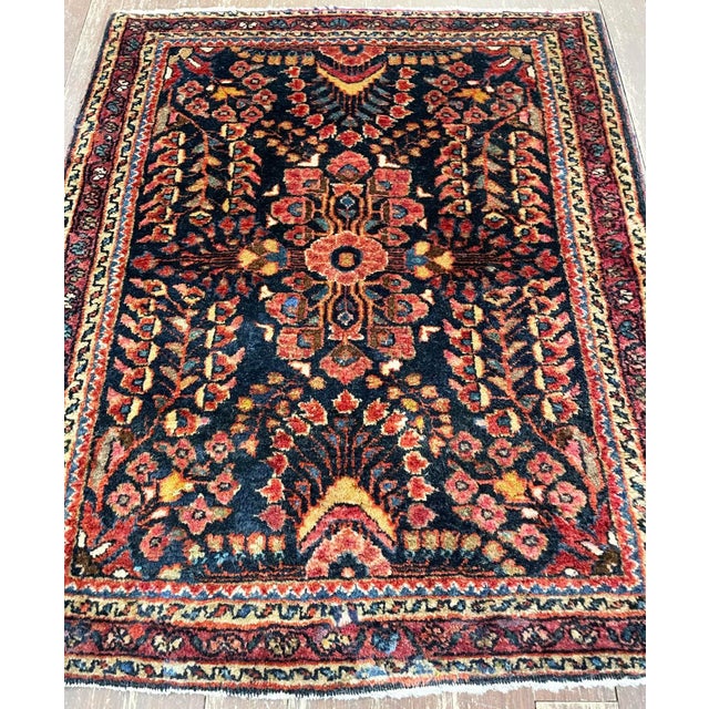 Textile Antique Persian Sarouk Mohajeran Rug For Sale - Image 7 of 10