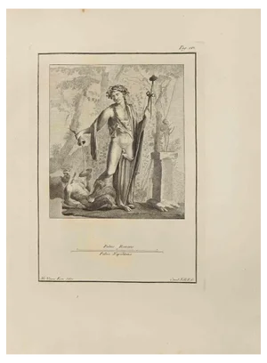 Carlo Nolli, Bacchus with Thyrsus, Etching, 18th Century