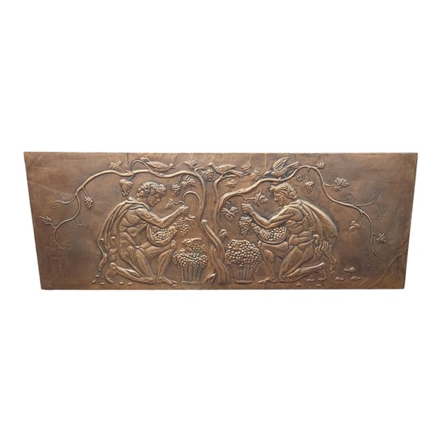Large Vintage Classical Copper Wall Art For Sale