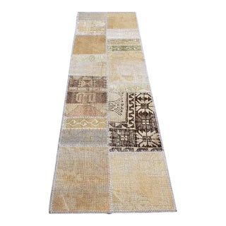 Biege Anatolian Vintage Hallway Runner For Sale