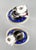 Ardalt Antique Staffordshire Style Porcelain Spaniel Dog Figurines on Cobalt Blue Cushions - A Pair | Traditional, Victorian, English Country For Sale - Image 4 of 12