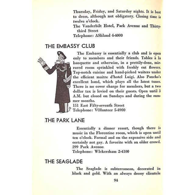 "Nightlife Vanity Fair's Intimate Guide to New York After Dark" 1931 Shaw, Charles G. For Sale In New York - Image 6 of 11